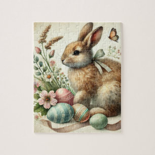 Quebra-cabeça Coelho Bunny Lebre Páscoa Animal Vida Selvagem Fof