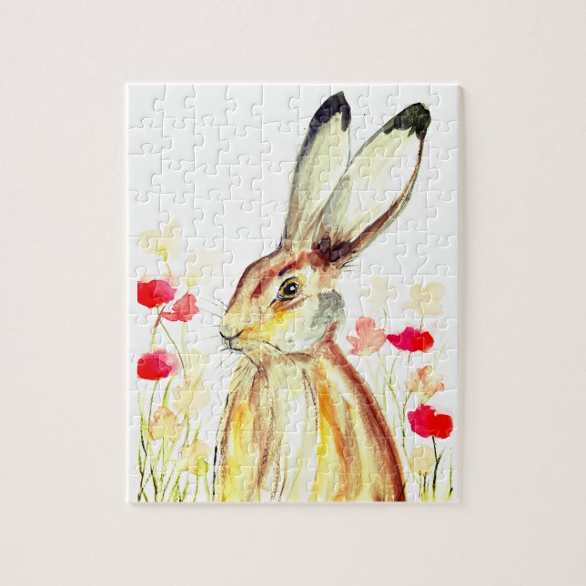 Quebra-cabeça Coelho Bunny Lebre Páscoa Animal Vida Selvagem Fof (Vertical)