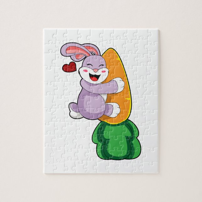 Quebra-cabeça Coelho com Cenoura (Vertical)