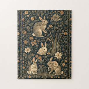 Quebra-cabeça Coelho da Páscoa Estilo Chic William Morris Arte &