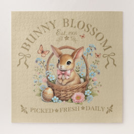 Quebra-cabeça Coelho de Páscoa Bunny Blossom em Cesta Floral