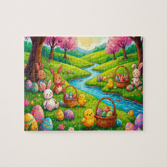 Quebra-cabeça Coelho de Páscoa Caprichoso & Amigos Puzzle (Horizontal)