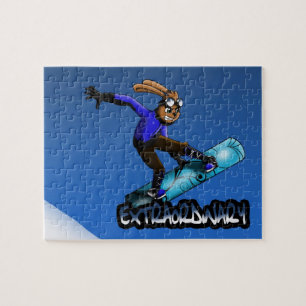 Quebra-cabeça Coelho e Snowboard