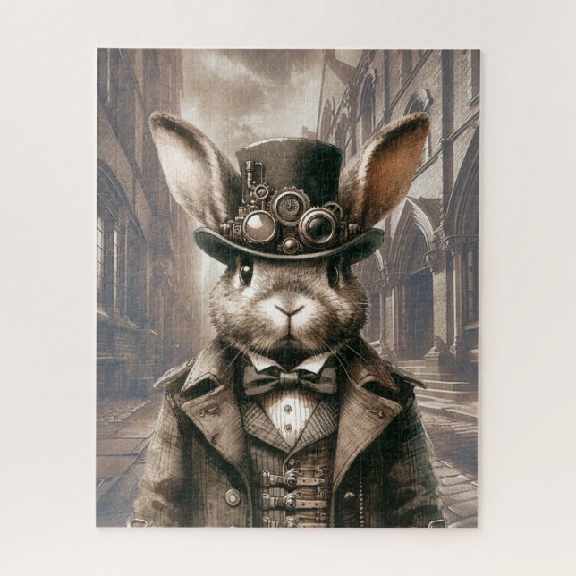 Quebra-cabeça Coelho Steampunk (Vertical)