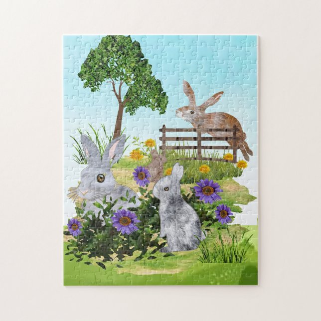 Quebra-cabeça Coelhos (Vertical)