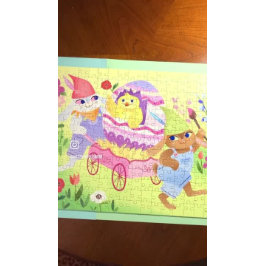 Quebra-cabeça Coelhos coelhos de Páscoa e Pintinho de Ovos de Pá