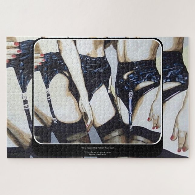 Quebra-cabeça 'Coisas Acontecem' Pintura em um (Horizontal)