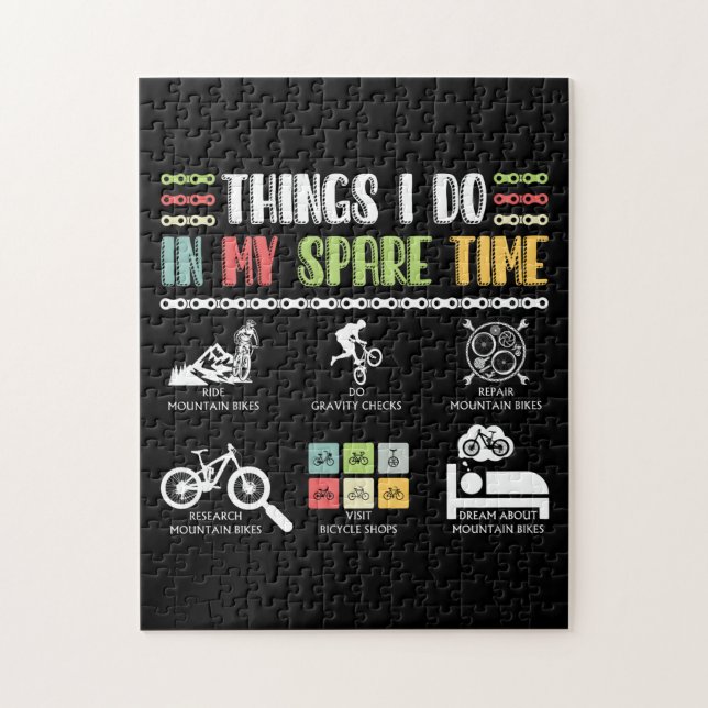 Quebra-cabeça Coisas Que Faço No Meu Tempo Livre - MTB Mountain  (Vertical)