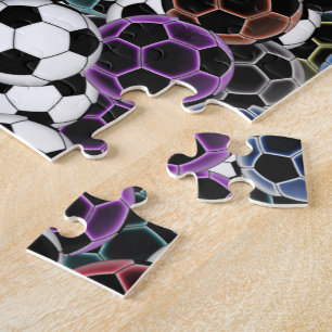 Quebra-cabeça Colagem da bola de futebol