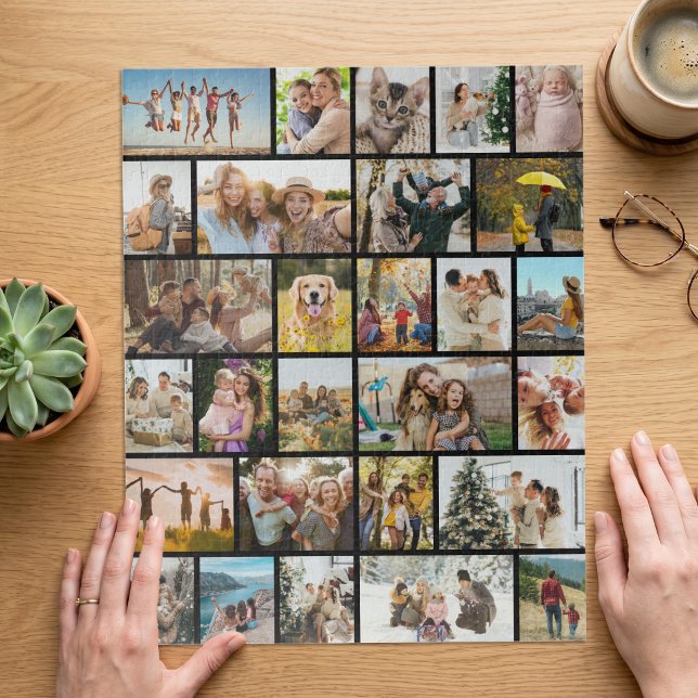 Quebra-cabeça Colagem de 28 Fotos Personalizada (Criador carregado)