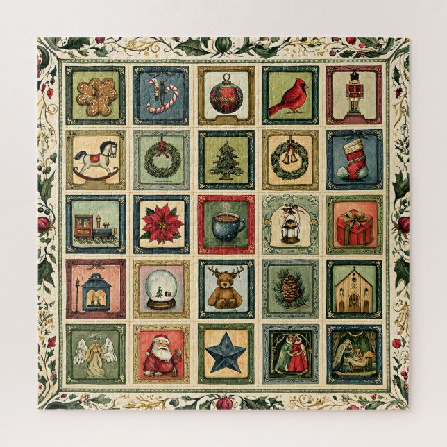 Quebra-cabeça Colagem de Férias de Natal (Vertical)