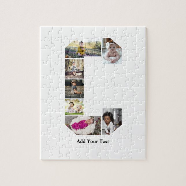 Quebra-cabeça Colagem de Fotografias com design Carta C (Vertical)