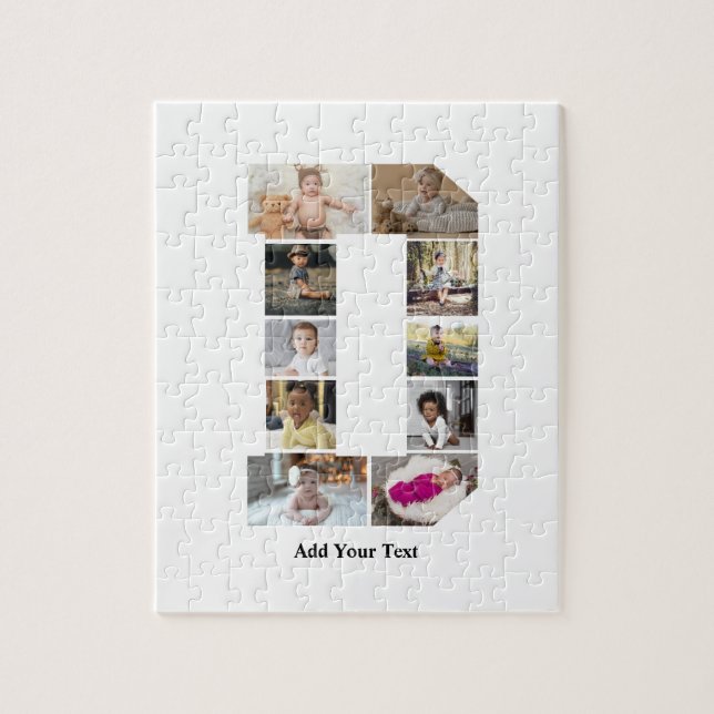 Quebra-cabeça Colagem de Fotografias com design Carta D (Vertical)