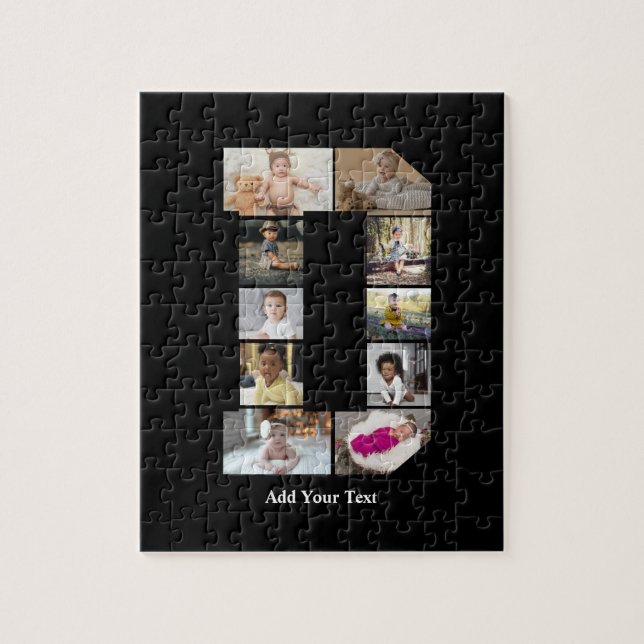 Quebra-cabeça Colagem de Fotografias com design Carta D (Vertical)