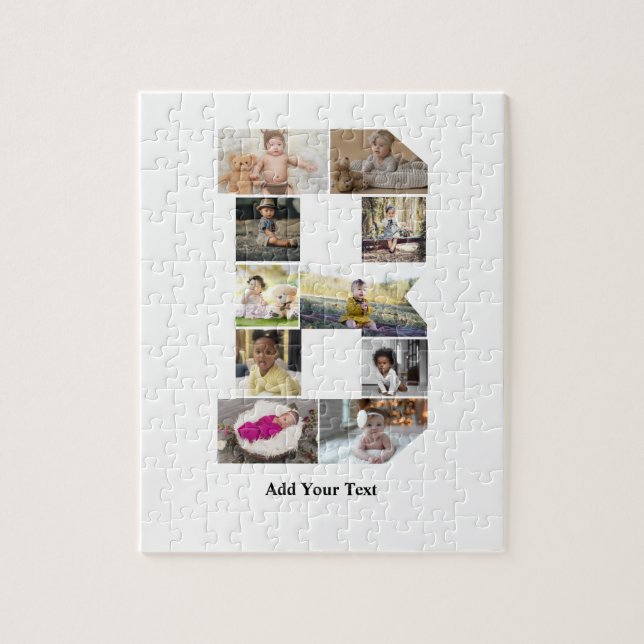 Quebra-cabeça Colagem de Fotografias com design Letra B (Vertical)