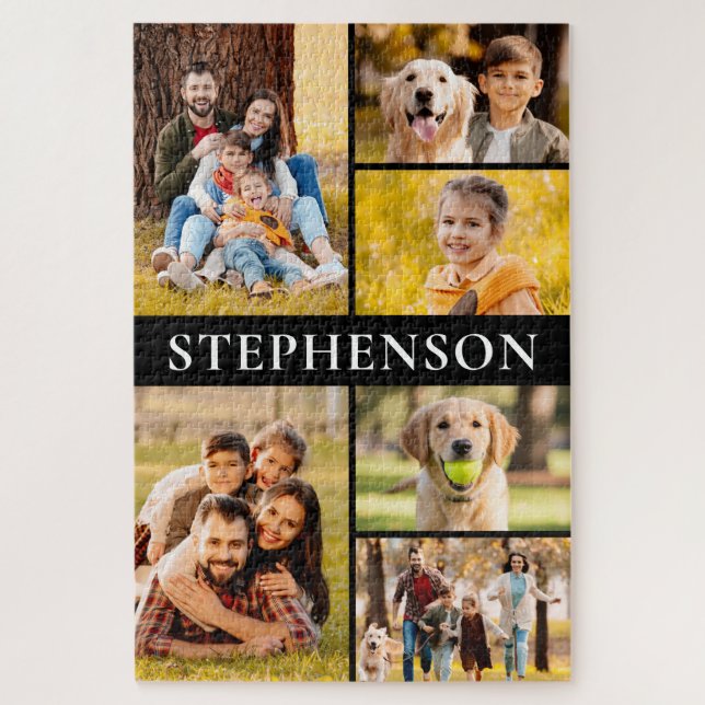 Quebra-cabeça Colagem de Fotografias da Família 6 Mínima Simples (Vertical)