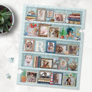 Quebra-cabeça Colagem de Fotografias da Família — Bookcase de
