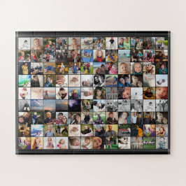 Quebra-cabeça Colagem de Fotografias de 80 Amigos Familiares de