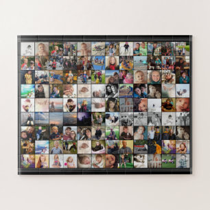 Quebra-cabeça Colagem de Fotografias de 80 Amigos Familiares de