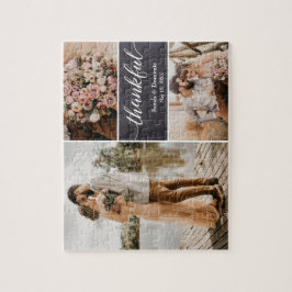 Quebra-cabeça Colagem de Fotografias de Agradecimento Único