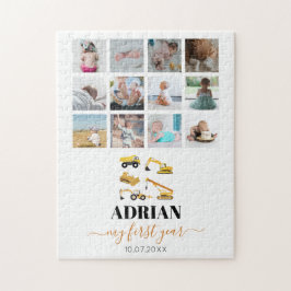 Quebra-cabeça Colagem de Fotografias do Bebê no Primeiro Ano