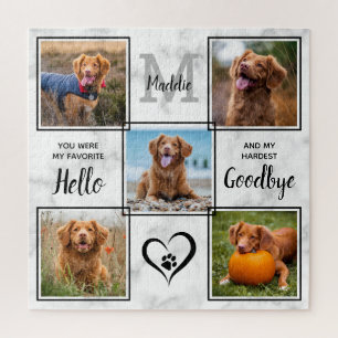 Quebra-cabeça Colagem de Fotografias Personalizada Pet Memorial 