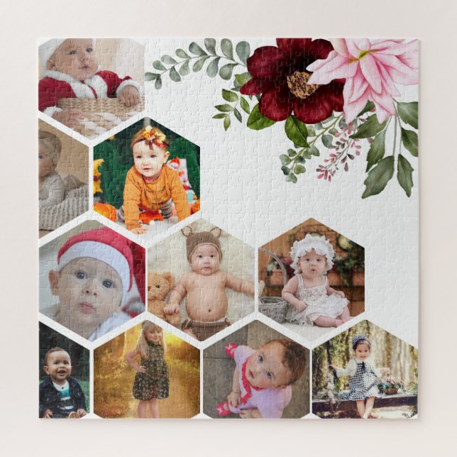 Quebra-cabeça Colagem de Fotos 10 Floral design (Vertical)