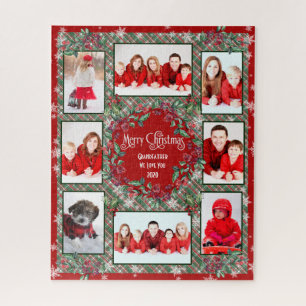 Quebra-cabeça Colagem de Fotos da Família do Avô Feliz Natal