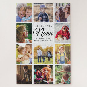 Quebra-cabeça Colagem de Fotos da Família Jumbo Nana AMAMOS VOC