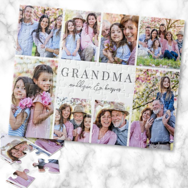 Quebra-cabeça Colagem de Fotos da Vovó Simples (Simple Grandma Photo Collage jigsaw puzzle)