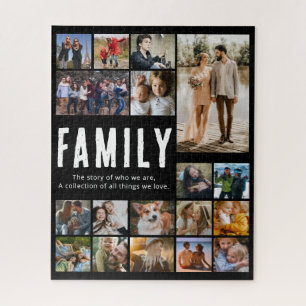 Quebra-cabeça Colagem de Fotos de Família Feliz