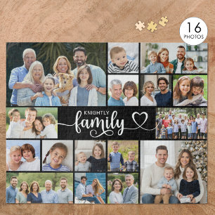 Quebra-cabeça Colagem de Fotos de FAMÍLIA Moderna 16 Script Cora