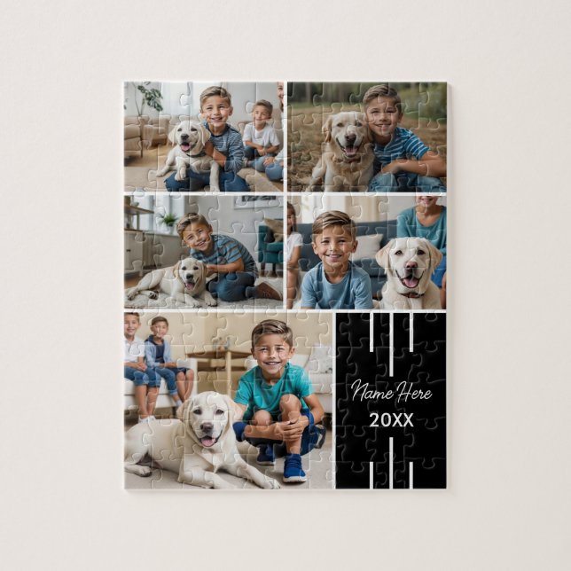 Quebra-cabeça Colagem de Fotos de Pet Chic Moderno (Vertical)