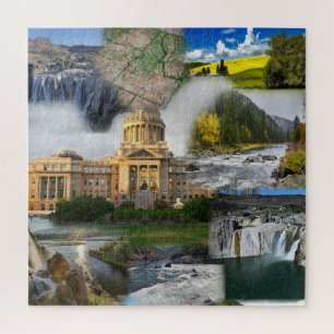 Quebra-cabeça Colagem de Fotos do Estado de Idaho 8 Imagens Queb