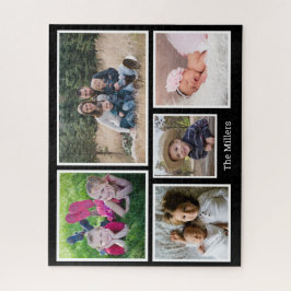 Quebra-cabeça Colagem de Fotos do Nome da Família Personalizada 