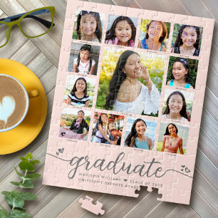 Quebra-cabeça Colagem de Fotos do Script K-12 de Graduação em Co