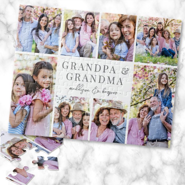 Quebra-cabeça Colagem de Fotos dos Avós (Grandparents Photo Collage jigsaw puzzle)