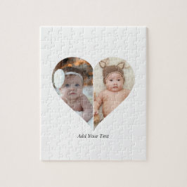 Quebra-cabeça Colagem de Fotos em Formato Coração 2