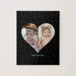 Quebra-cabeça Colagem de Fotos em Formato Coração 2