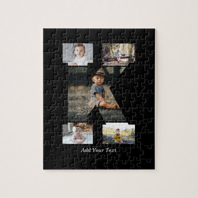 Quebra-cabeça Colagem de Fotos em Preto e Branco K (Vertical)