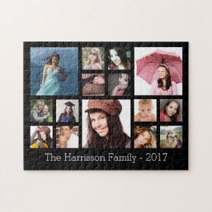 Quebra-cabeça Colagem de Fotos Personalizada da Família