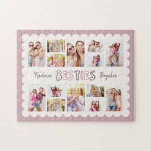 Quebra-cabeça Colagem de Fotos Personalizada de 16 Fotos Amigas 