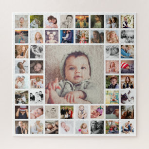 Quebra-cabeça Colagem de Fotos Personalizada de Memórias da Fam
