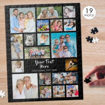Colagem de Fotos Personalizada Preta Moderna 19
