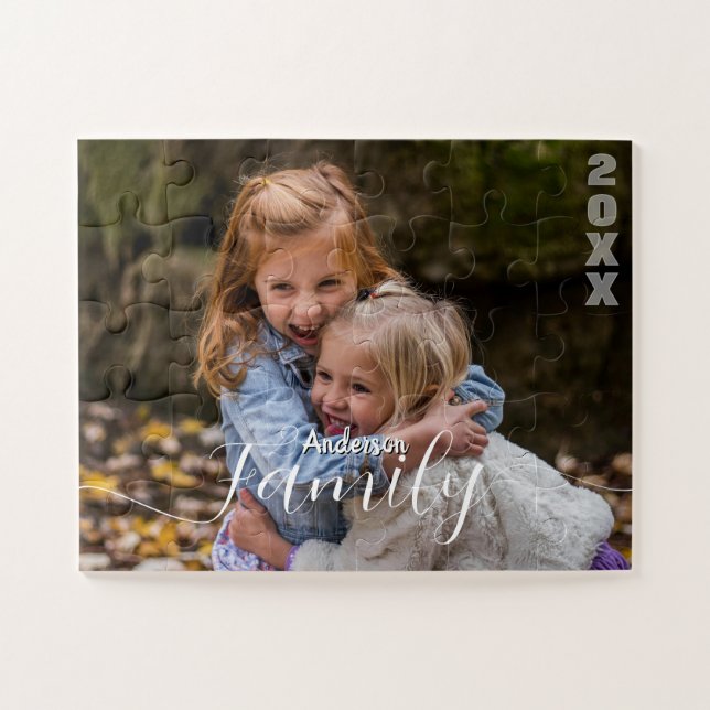 Quebra-cabeça Colagem de Fotos Personalizadas da F (Horizontal)