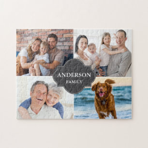 Quebra-cabeça Colagem de Fotos Personalizadas da Família Present