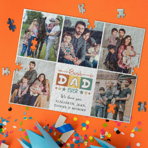 Quebra-cabeça Colagem de Fotos Personalizadas Melhor Pai de Todo
