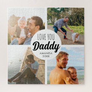 Quebra-cabeça Colagem de Fotos Personalizadas 'Papai' Amor Fofo