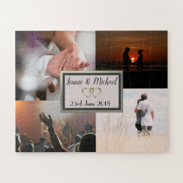 Quebra-cabeça Colagem de Fotos Personalizadas Tema Casamento