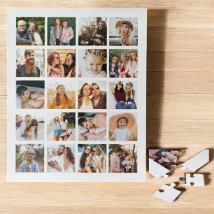 Quebra-cabeça Colagem de Fotos Simples 20 Imagem Personalizada